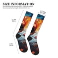 thumbnail image 4 of Rateoe Oil Painting Colorful Hamster Compression Socks for Women and Men 20-30mmHg-Circulation Support Socks Knee High Nurse Pregnant Running Medical and Travel Athletic, 4 of 7