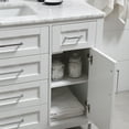 thumbnail image 3 of Ove Decors Tahoe 48 in W x 21 in D Pure White Bathroom Vanity with Carrara Marble Countertop and Framed Wall Mirror, 3 of 15