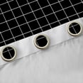 thumbnail image 4 of Feelyou Square Plaid Black Out Curtains, Abstract Curtains Pack of 2 (42x63 Each), 4 of 6