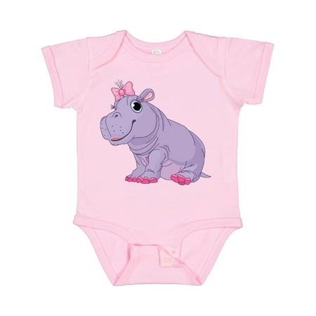 

Inktastic Cute Purple Hippo Gift Baby Girl Bodysuit