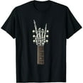 thumbnail image 1 of Rock On Guitar Neck - avec une Douce Main de Squelette Rock & Roll T-Shirt - comme sur l'Image - S, 1 of 2