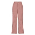 thumbnail image 6 of zaveiop Women's Pants High Waisted Jeans Stretch Loose Fit Colorblock Denim Pants with Pocket (Red, M), 6 of 8