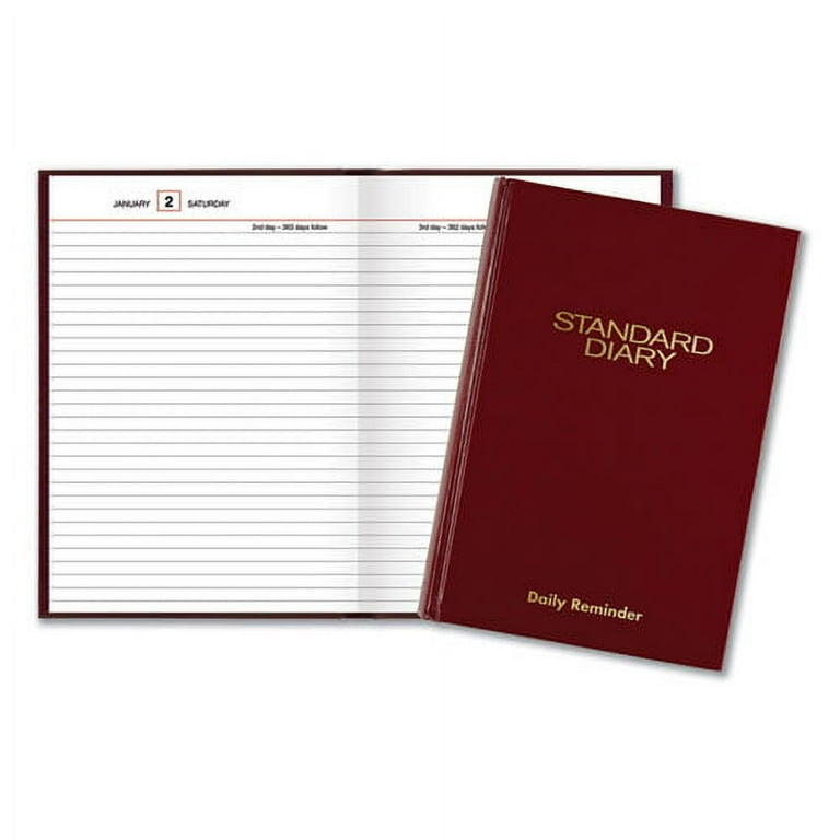 Standard Diary Daily Reminder Book, 2024 Edition, Medium/College Rule, Red Cover, (201) 8.25 x 5.75 Sheets Standard Diary Daily Reminder Book, 2024 Edition, Medium/College Rule, Red Cover, (201) 8.25 x 5.75 Sheets