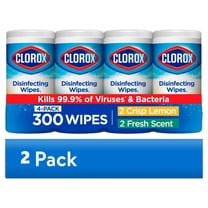 (2 Pack) Clorox Bleach-Free Disinfecting and Cleaning Wipes, 75 Count Each, 4 Pack