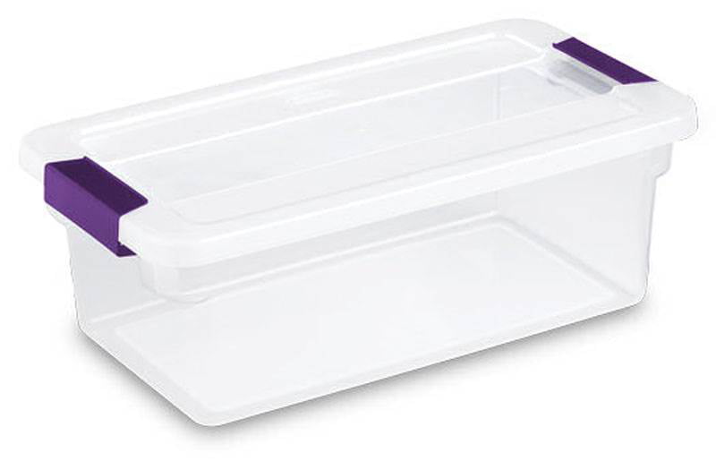 Sterilite 6 Quart Plastic ClearView Latch Storage Container Tote, 12 Pack - 1