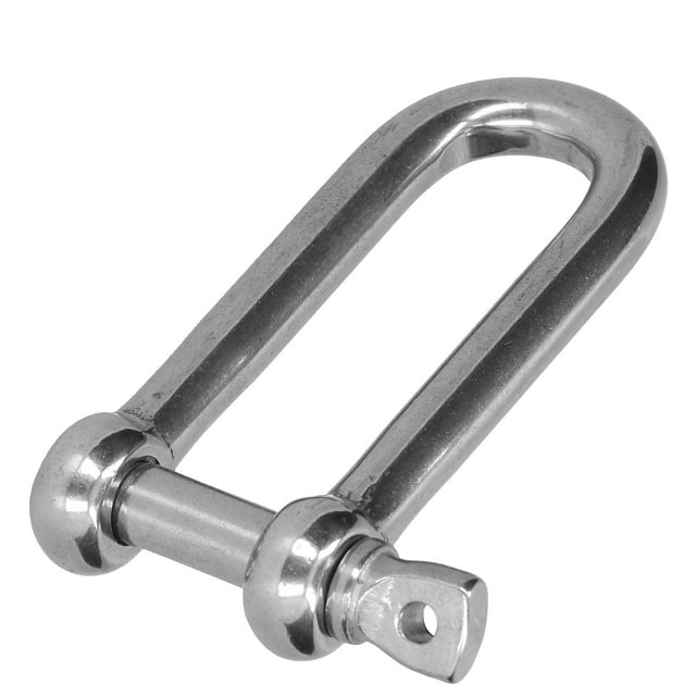 Fdit D Ring Shackle,Long D Shackle 304 Stainless Steel Straight Anchor Screw Pin Chain Wire Rope Connector,Long Straight D Shackle