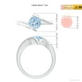 thumbnail image 5 of Angara Natural 1.12 Ct. Aquamarine Solitaire Ring in 14K White Gold for Women (Ring Size: 10), 5 of 9