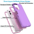 thumbnail image 3 of Takfox 3-in-1 Heavy Duty Bumper Cell Phone Case for Motorola Moto G Power 5G 2024, Purple, 3 of 8