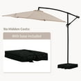 thumbnail image 3 of Autlaycil 10 FT Cantilever Patio Umbrella with Base, Hanging Offset Umbrella and Stand, Tilt - Beige, 3 of 7