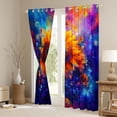 thumbnail image 3 of Manfei Orange Sunflower Blackout Curtains Set of 2 (38x54 Each),Rustic Floral Curtains and Drapes,Watercolor Flower Living Room Curtains For Girls Kids,Super Cozy Room Decor, 3 of 6