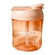 thumbnail image 2 of Botella de agua de plástico Big Belly Cup | Vaso de té con leche para estudiantes de verano con pajita de doble uso mejorada | Vaso térmico a prueba de fugas de 360° para bebidas frías y calientes |, 2 of 3