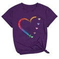 thumbnail image 2 of Kayannuo Short Sleeve Womens Tops Graphic Tees Women Valentine's Day Women's Casual Round Neck Short-sleeved Printed T-shirt Top, 2 of 3