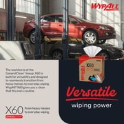 WypAll GeneralClean X60 Cloths Multi-Task Cleaning Wipes (34790), Pop-Up Box, Strong and Absorbent Towels, White (10 Boxes of 118 Sheets, 1,180 Sheet Total)