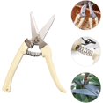 thumbnail image 6 of Stainless Steel Pruning Shears One Hand Pruner for Garden Branches Ivory White Straight Tip Hand Pruning Tool for Plant Trimming and Tree Cutting, 6 of 9