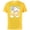 Yellow, variant on Disney Mickey Mouse Vintage Classics Thumbs-Up Retro Fade - Short Sleeve Cotton T-Shirt for Adults - Customized-Black