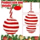 thumbnail image 4 of 6 Pack Red And White 8cm Fuzzy Christmas Balls Ornament For Tree, 4 of 6
