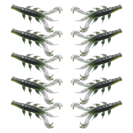 YIGSECU 10Pcs Craw Baits Crawfishes Lobster Shrimp Swimbaits for Freshwater & Saltwater