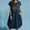 Navy, variant on Lilgiuy Summer Sales Women's Dress Fashion Women Casual Round Neck Print Plus Size Pocket Dress