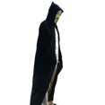 thumbnail image 2 of Cape Unisexe Longue Cape en Velours Costumes de Cosplay Noir 66 Pouces, 2 of 5