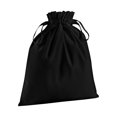 thumbnail image 1 of Westford Mill - Bolsa con cordón de algodón orgánico suave (Paquete de 2) (Negro), 1 of 1