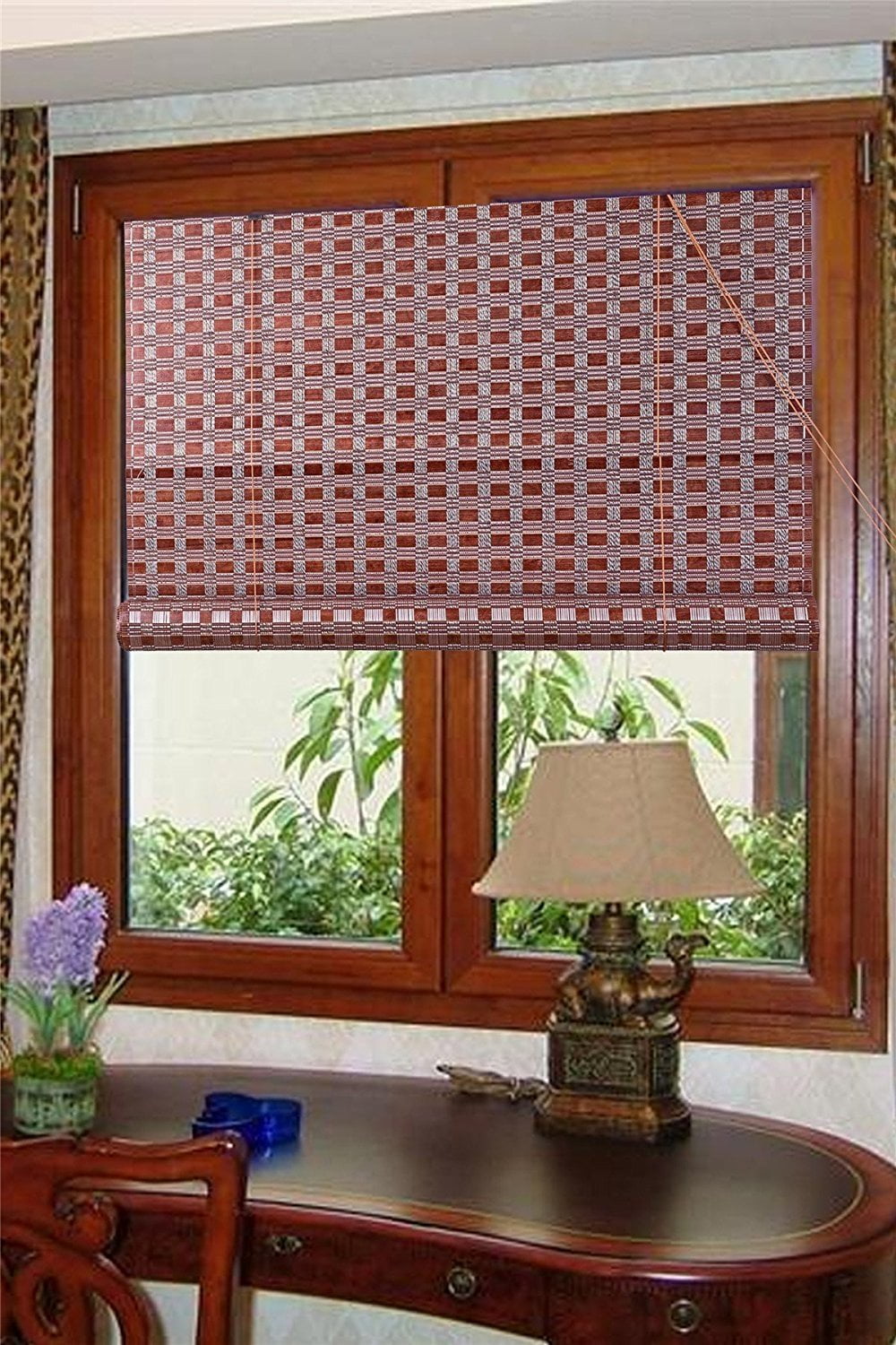 Natural Bamboo Roll  Up  Window Blind Sun Shade  WB G16 48 