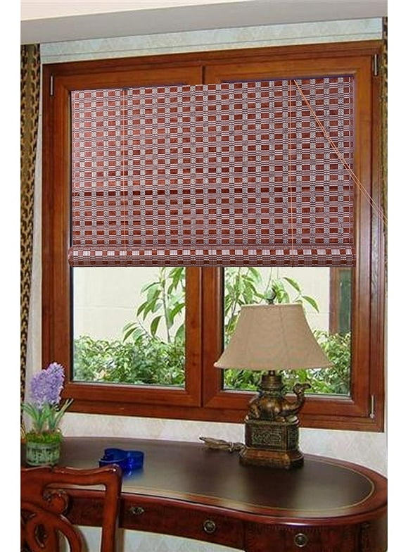 Asian Home Natural Bamboo Roll Up Window Blind Sun Shade WB-G16 (24W X 72H)