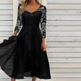 thumbnail image 3 of QJUHUNG Formel pour Femmes Soirée Robe Midi Été Col en V Manches Courtes T-Shirt Soirée Invitée de Mariage Style Asymétrique B-8 Cocktail Gris_i L, 3 of 6