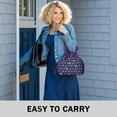 thumbnail image 6 of DarkBlue Dinosaurs with Shapes Pattern Drawstring Lunch Bag Women - Drawstring Lunch Bag Insulated for Work Office - Stain-Resistant Large Lunchbags for Women with Multi-Pockets, 6 of 6