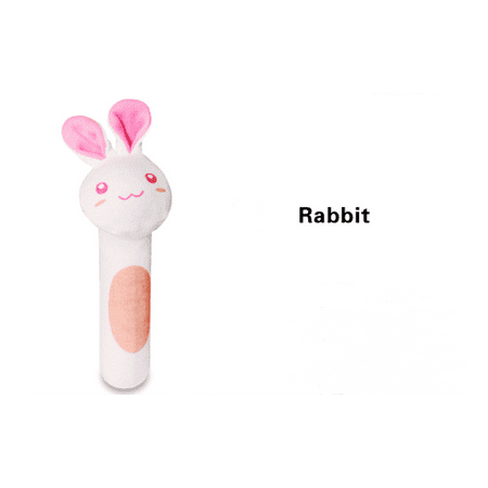 Inevnen Infants Baby Rattles Toys, Colorful Animal Bell Soft Baby Sensory Rattles Toys