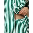 thumbnail image 4 of DARING DIVA Women's 2 Pcs Satin Silky Contrast Color Trim Pajama Set XL Light Green, 4 of 6