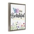thumbnail image 2 of Stupell Industries Eclectic You Are Beautiful Encouragement Brown Floating Frame Canvas Art, 25 x 31, by Kim Allen, 2 of 7