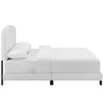 thumbnail image 5 of Modern Contemporary Urban Bedroom King Size Bed Frame, Faux Vinyl Leather, White, Box Spring Required, 5 of 5