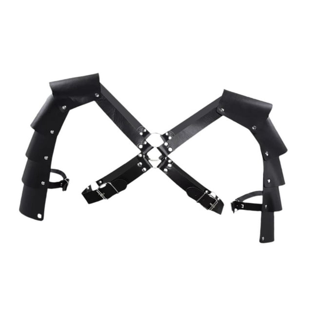 Conjunto de protección de cuero para hombros, estilo medieval para disfraces masculinos