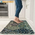 thumbnail image 2 of Boho Kitchen Mats Cushioned Anti-Fatigue Set 2 Piece Kitchen Rugs Non Slip Waterproof Wipe Clean Carpet Rugs for Kitchen Floor Sink Laundry 17x29 and 17x47 Inch, 2 of 6