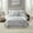 Gray, variant on Sweet Home Collection Luna 7 Piece Crushed Velvet Comforter Set, King, Ivory