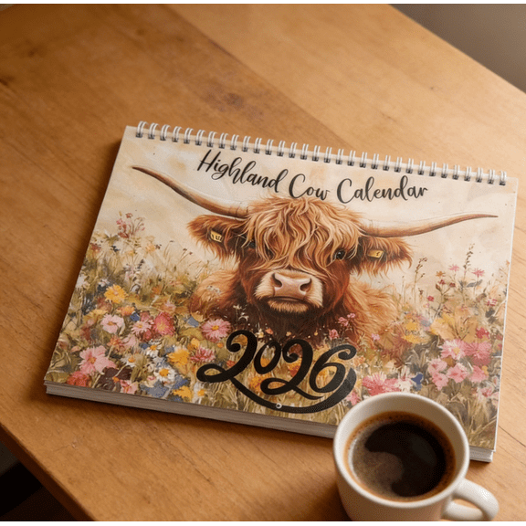 BOWENzai Easter Decorations Indoor Easter Ornaments Monthly 12 Months Wall Calendar, 8.25 x 11.2, Brown