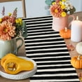 thumbnail image 4 of Burlap Table Runner 36 Inches Long,Thanksgiving Fall Pumpkin Black Stripes Non-Slip Kitchen Table Runners for Dining Room Everyday Use Party Table Decorations Autumn Farm Harvest, 4 of 9