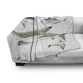 thumbnail image 3 of Aqua Soft Flannel Fleece Throw Blanket, Various Fish Predators with Swordfish Piranha and Chordate Aquatic Oceanic Image, Cozy Plush for Indoor and Outdoor Use, 60" x 80", Grey and Grey, by Ambesonne, 3 of 6