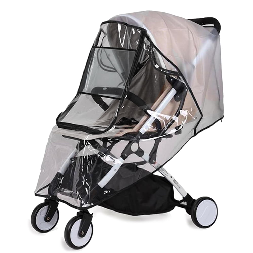 UK Baby Buggy Pushchair Stroller Pram Transparent Rain Snow Cover Wind Shield 