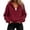 Wine, variant on yillto Womens Half Zipper Hoodies Sweatshirt Crop Loose Long Sleeve Pullover Sweatshirts Clothes