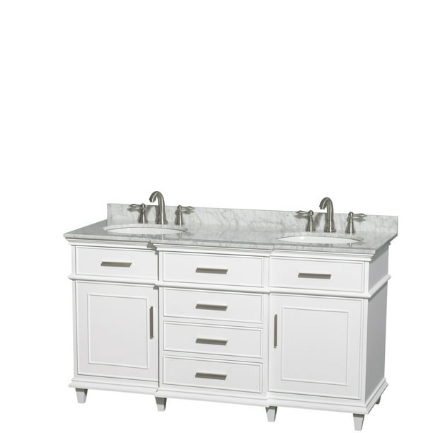Wyndham Collection Berkeley 60 Inch, 60 Inch Double Vanity With Top
