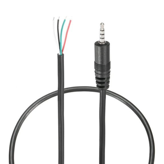 2.5mm Aux Cable Replacement Audio Cable Cord, 0.8ft 4 Pole Male to Bare Wire Audio Cable, Hi-Fi Stereo Sound Audio Cable Cord  2 Pcs