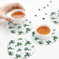 thumbnail image 4 of Leather Coasters with Heat-resistant for Drinks, Artistic Cute Frog Dragonfly -标题2 Round Shape, 4 of 5