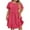 Hot Pink, variant on Xixinqiwan Women Dress,Women's Plus Size Babydoll Summer Dresses Crew Neck Short Sleeve Flowy Mini Sun Dresses for Beach & Daily Wear