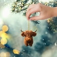 thumbnail image 2 of KCEHTA Cow Christmas Ornaments, Highland Cow Ornaments for Christmas Tree, Cute Cartoon Highland Cow Hanging Birthday Decorations for Xmas Tree Home Party Decor, 2 of 7