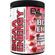 BCAA Powder - Evlution Nutrition Pre Workout BCAA Energy Powder 30 Servings - EVL BCAA Amino Acids Endurance & Muscle Recovery Drink - Watermelon Flavor with Vitamin B12 & Vitamin C