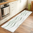 thumbnail image 3 of Sage Green Stripes Kitchen Runner Rug 2x6 Washable Runners for Hallway Non Slip Modern Simple Gradient Waves Lines Large Area Rug Indoor Floor Carpet for Bathroom Laundry Entryway Bedroom Living Room, 3 of 8