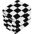 thumbnail image 3 of Coolnut 6PCS Black and White Plaid Towels Cotton Washcloths Set,Quick Drying & Absorbent Soft Bathroom Hand Towel Lightweight & Portable Fingertip Towel Decor Gift, 3 of 7