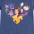 thumbnail image 3 of Disney Princess - Belle Heart Fitted Short Sleeve Graphic T-Shirt, 3 of 5