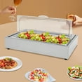 thumbnail image 6 of Clear Roll Top Cover Ice Food Serving Display Tray Buffet Cold Serving Cooler Platter Cooling Food Dishes Display Plate for Seafood Fruit Party Buffet Tray, 6 of 13